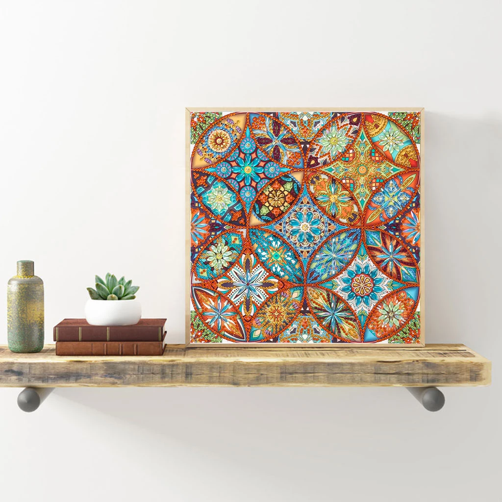 Алмазная картина Стразы особой формы Мандала Цветок своими руками 5D