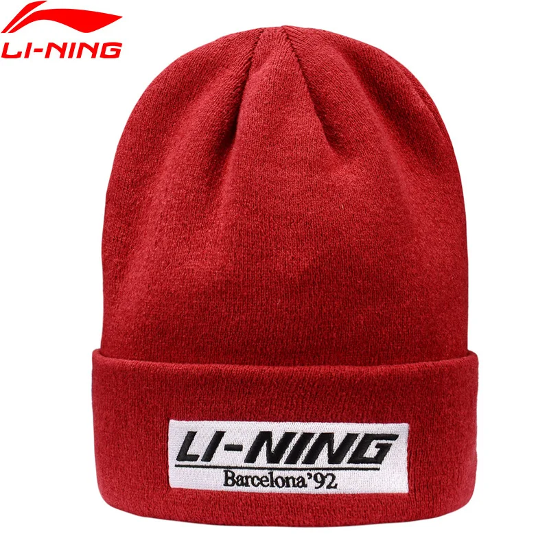 Модная вязаная шапка Li Ning унисекс теплая удобная спортивная li ning с подкладкой 22 | Беговые кепки -4000411164200