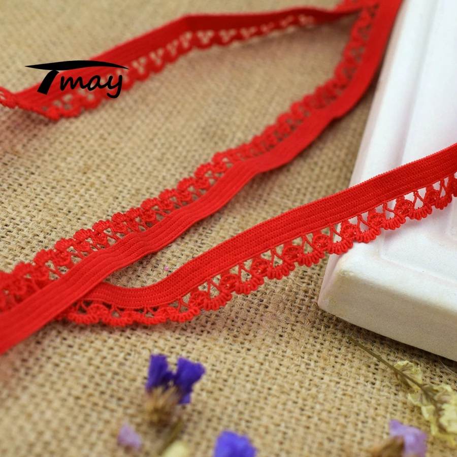 Ярко-красное кружевное нижнее белье для малышей с эластичной кружевной отделкой