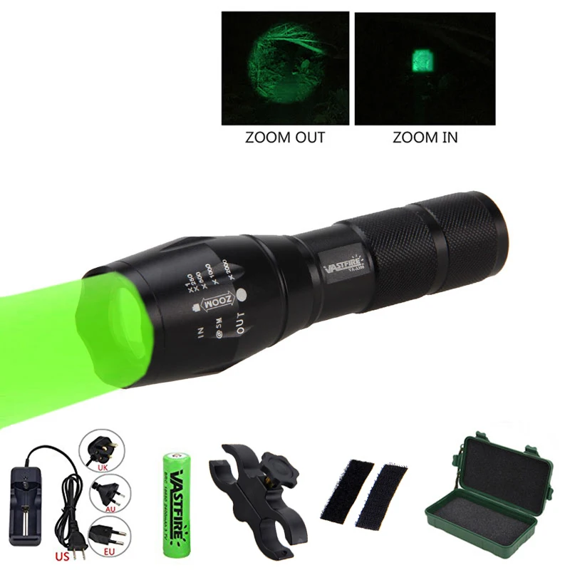 Масштабирусветильник охотничий фонарик зеленый/красный/белый свет для