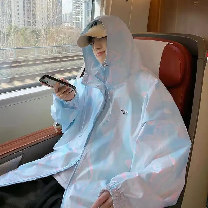 

Sun protection clothing men's summer clothing high-end ice silk men's sun protection clothing boys handsome jacket summer couple