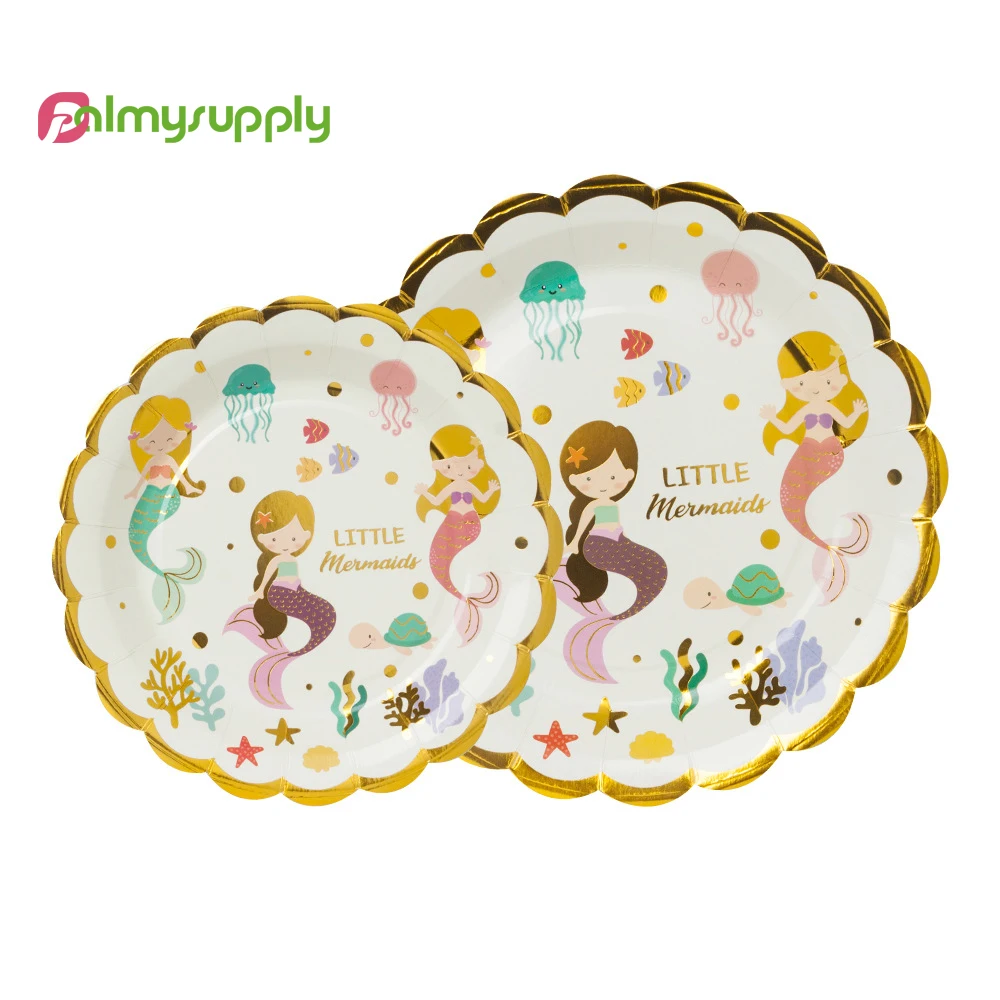 Прямая поставка бронзовая Русалочка для девочек товары дня рождения бумажный