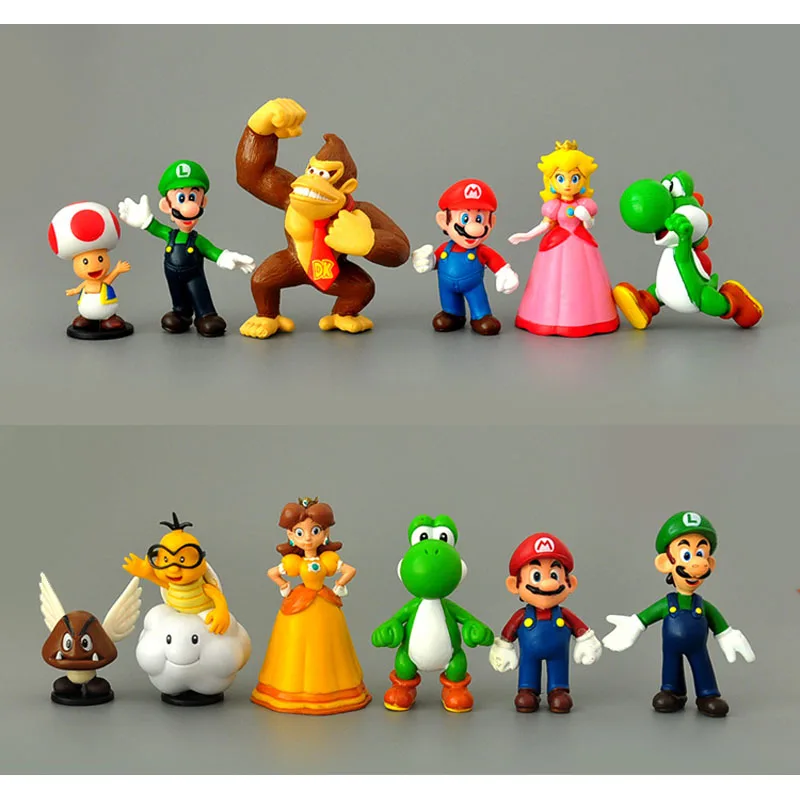 Экшн-фигурки из ПВХ Super Bros игрушки Йоши персик принцесса Луиджи стесняйтесь
