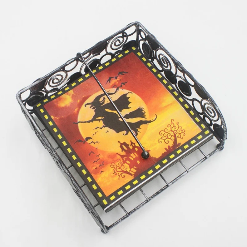 20 шт. бумажные салфетки на Хэллоуин Бумажные Салфетки элегантная ткань винтажное