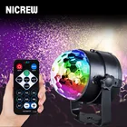 NICREW RGB диско-шар светильник вечерние, светодиодный мини-прожектор для сцены, Стробоскопическая Лампа для дня рождения, вечевечерние НКИ, автомобиля, клуба, бара, караоке, Рождественский шар