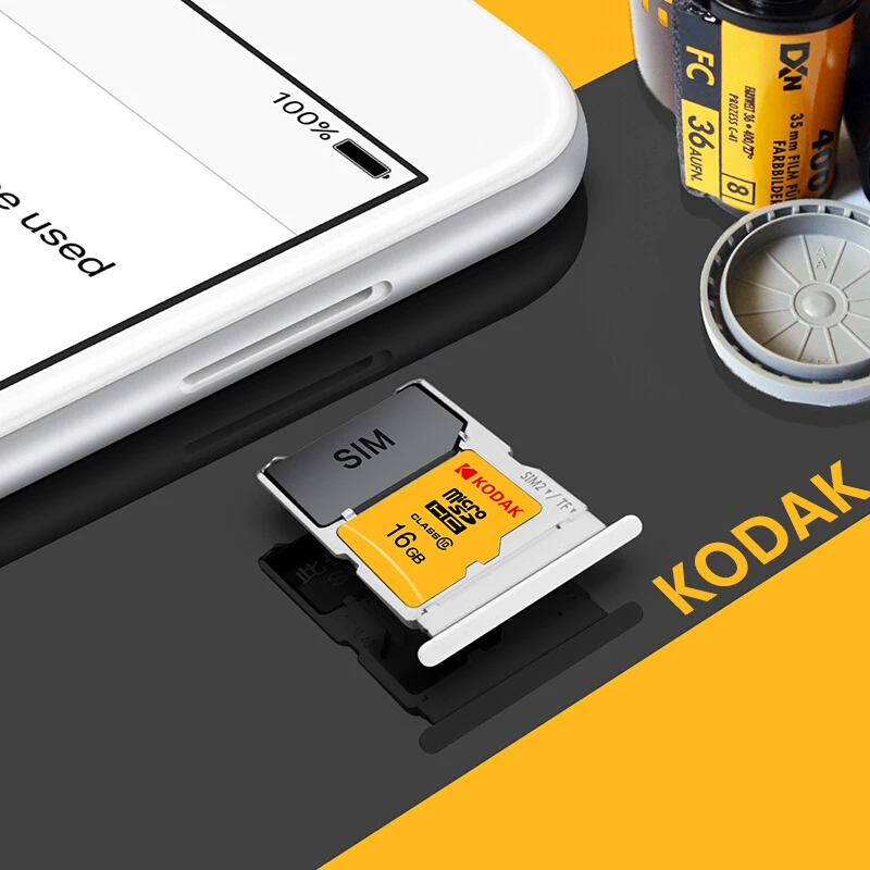 Карта памяти Kodak Micro SD 16 ГБ 32 64 C10 UHS-I с беспроводным Wi-Fi-адаптером Wi-Fi SD-карта |