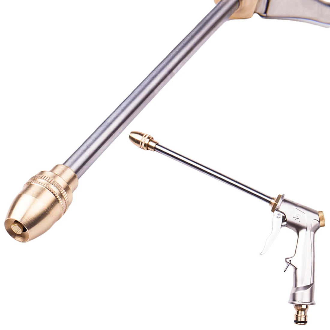 

Серебряный водяной пистолет для мойки автомобиля, сплав, гальваническое покрытие, инструмент для мойки автомобиля, для дома, из чистой меди,...