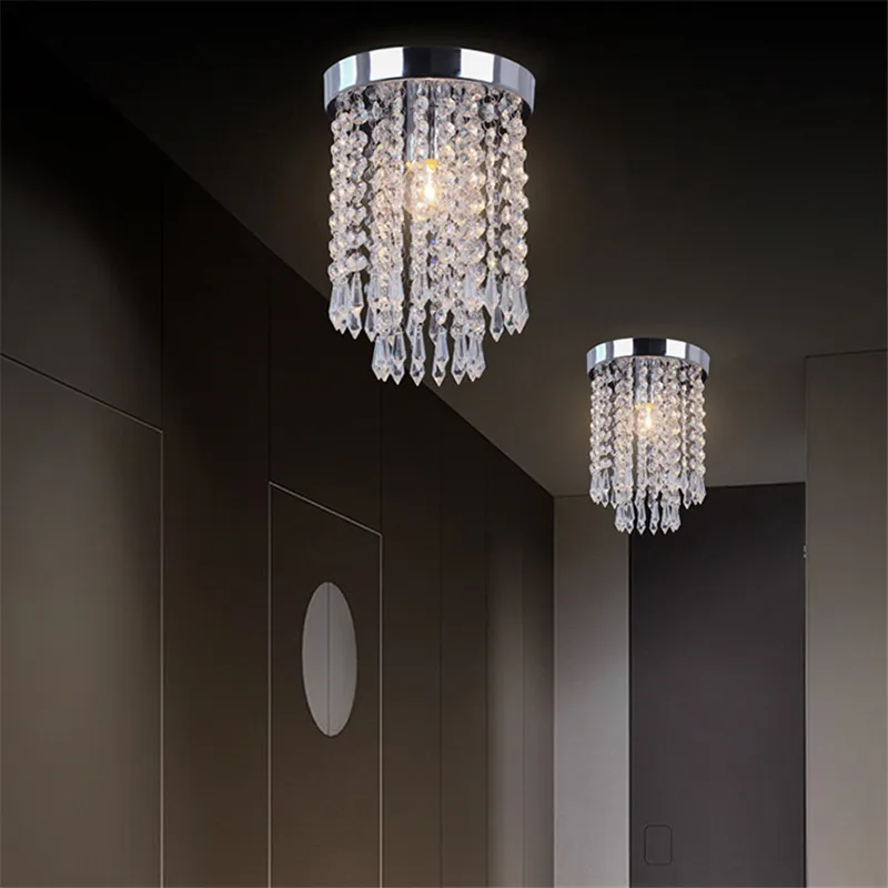 Современный хрустальный светодиодный потолочный светильник s для коридора