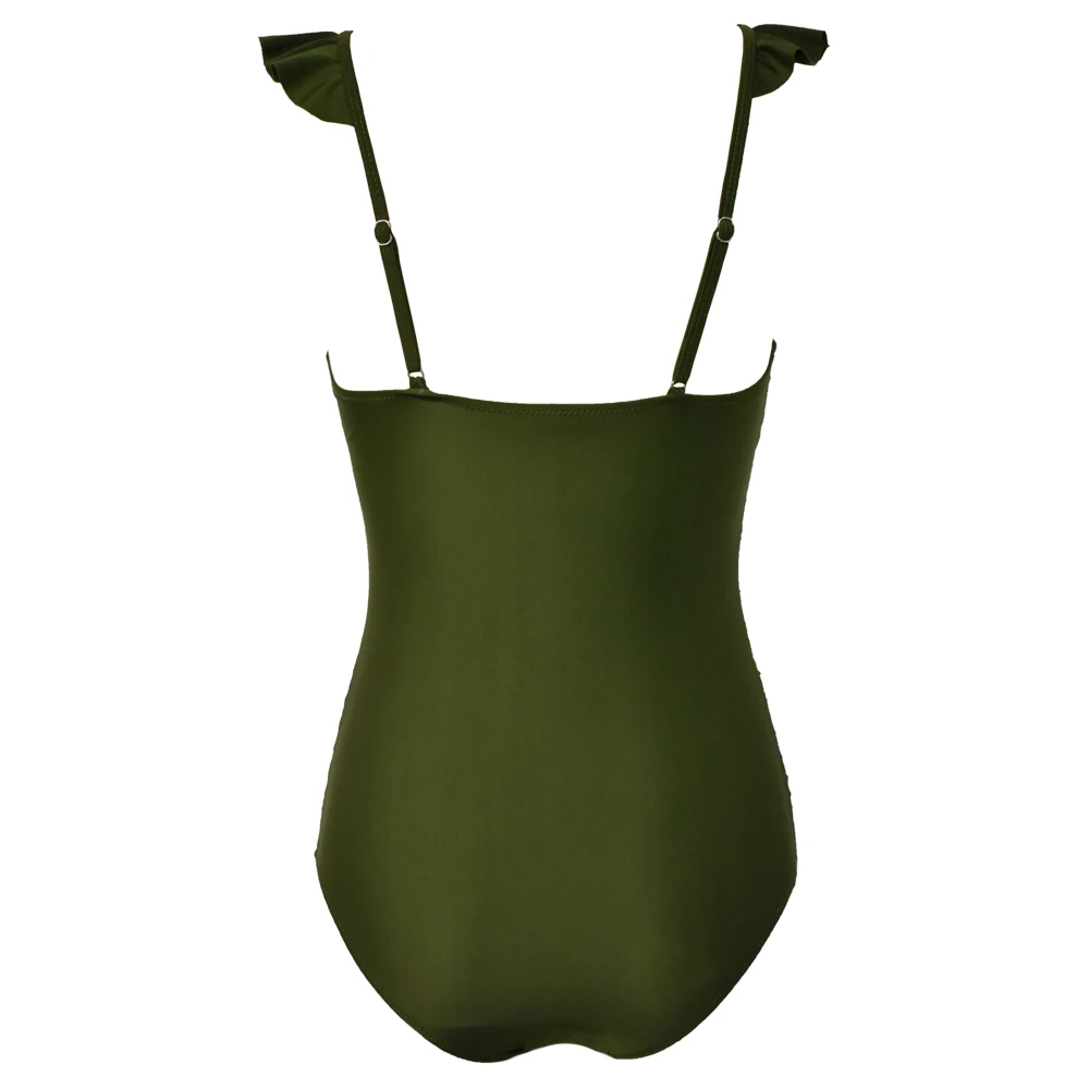 Слитный купальник-монокини зеленого цвета VECENEY | Спорт и развлечения
