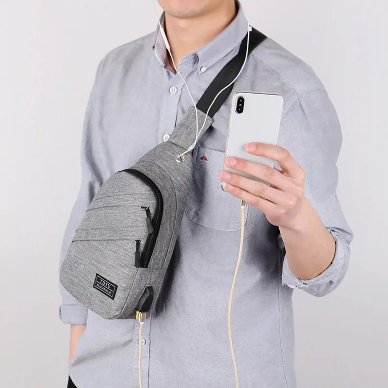 Мужские Водонепроницаемые сумки модные мужские через плечо с интерфейсом