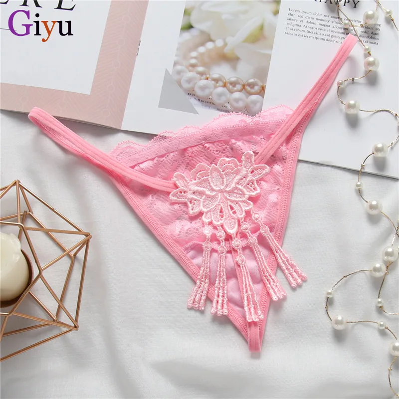 Новые женские Привлекательные трусики кружева вышитые стринги ультра-тонкие