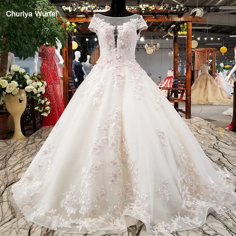 LS00219 свадебное платье кружевные цветыпростые дешевые торжественное 2018 с