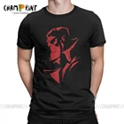 Футболки Hellboy, Мужская винтажная хлопковая футболка, футболка с круглым вырезом и коротким рукавом, топы с принтом