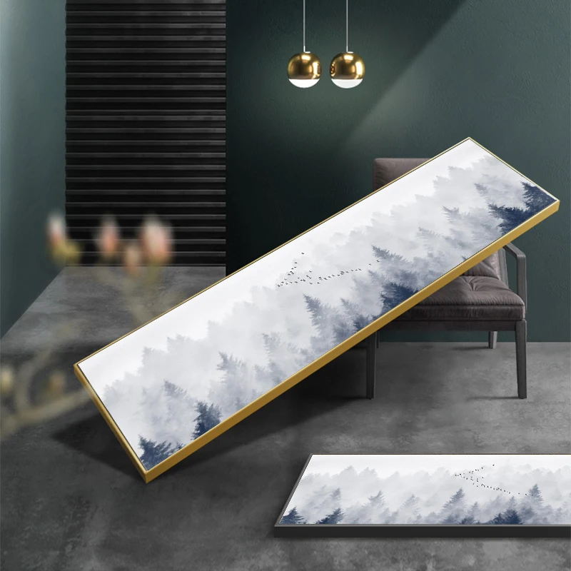 

Natural Scenery Abstract Bird Mountain Tree Landscape Painting Canvas Nordic Poster Print Wall Art Picture for Living Room Decor