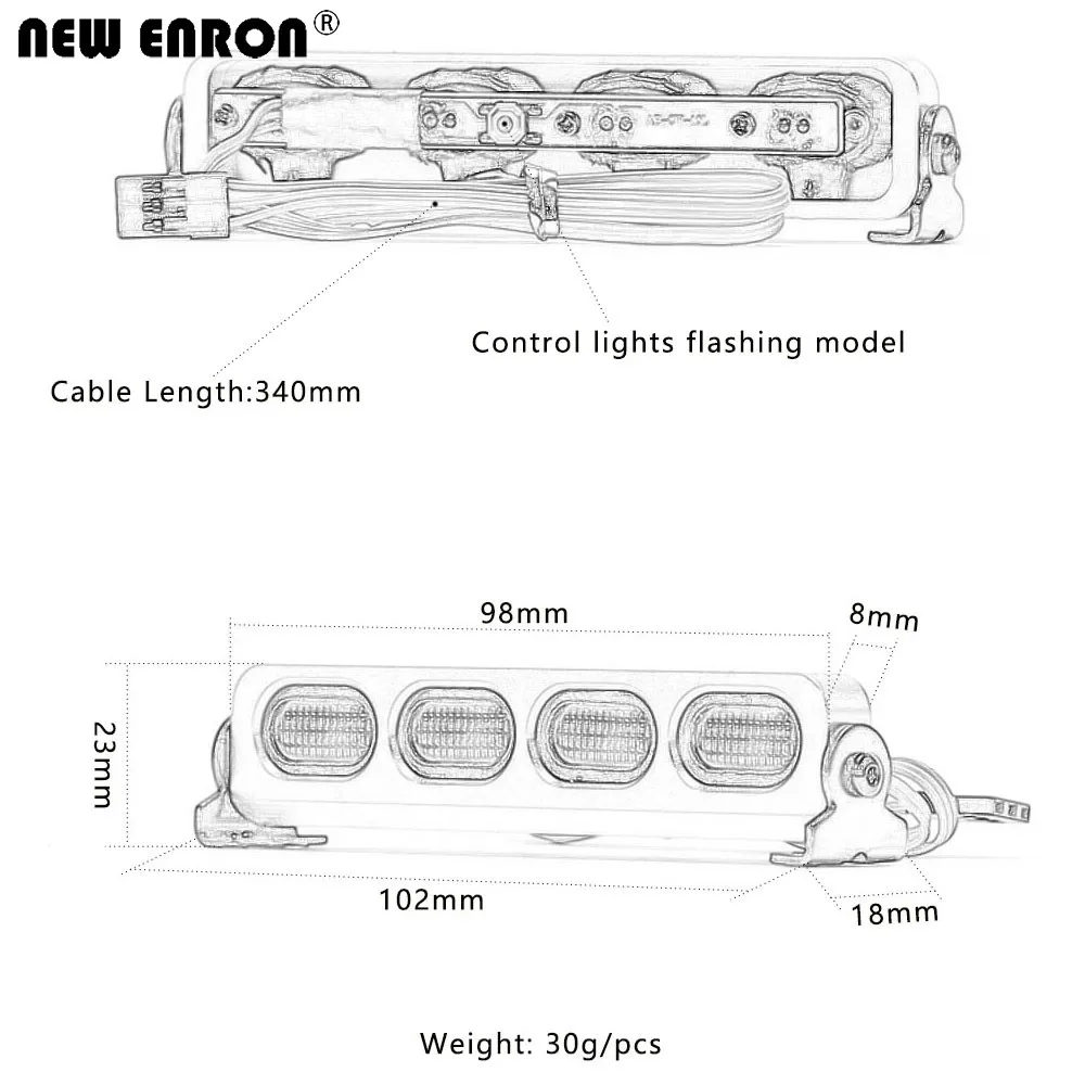 Радиоуправляемый светодиодный светильник на крышу 4 8-6 в 1/10 1/8 для