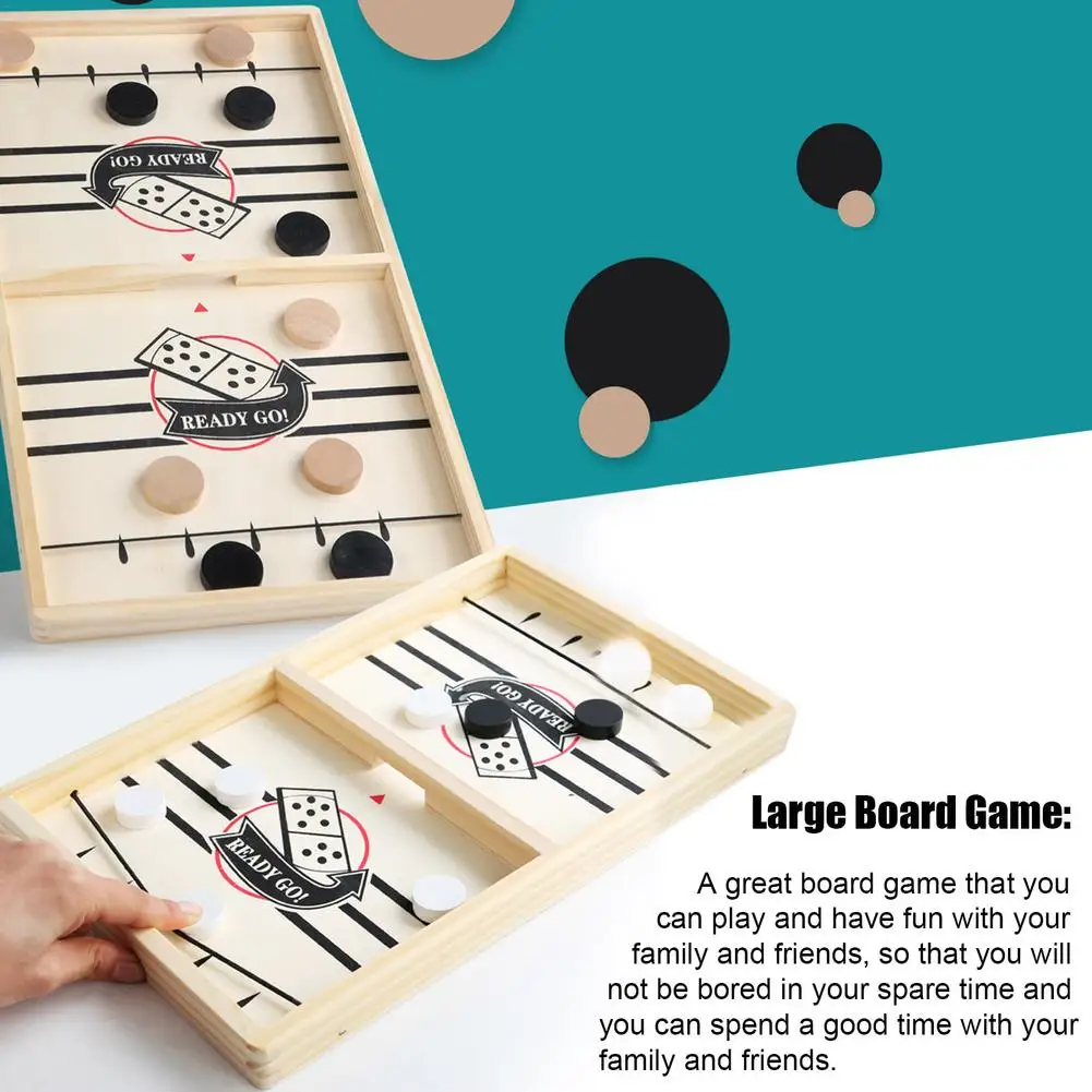 

Fast Sling Puck Game Wooden Table Hockey Winner Games Play Chess Toy For Adult Children Kid Desktop Battle Board Game