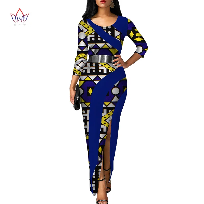 Vestidos африканские женские платья новая мода элегантная африканская одежда Дашики размера плюс сексуальные вечерние платья WY3120 - Цвет: 15