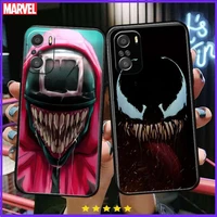 marvel venom man cool for xiaomi redmi note 10s 10 9t 9s 9 8t 8 7s 7 6 5a 5 pro max soft black phone case