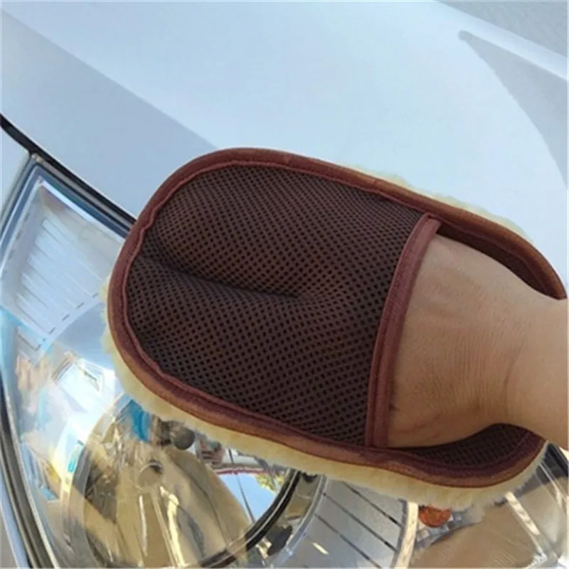 

2020 Car Care Cleaning Brushes Polishing Mitt Brush Super Clean Wool Car Wash Glove Car Cleaning Brush Car Motorcycle Washer