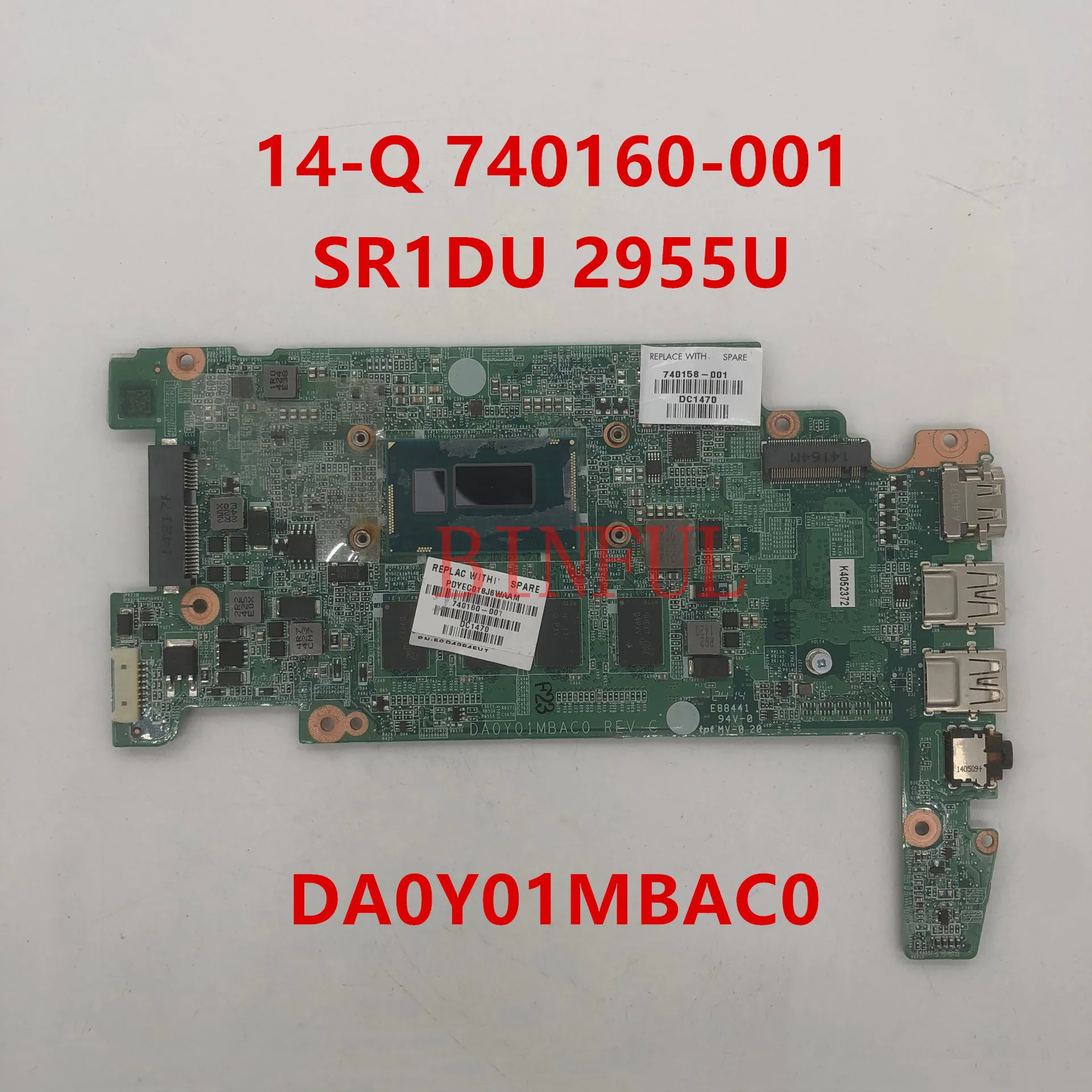Высокое качество для 14 Q Материнская плата ноутбука 740160 001 740155 740158 DA0Y01MBAC0 с SR1DU 2955U