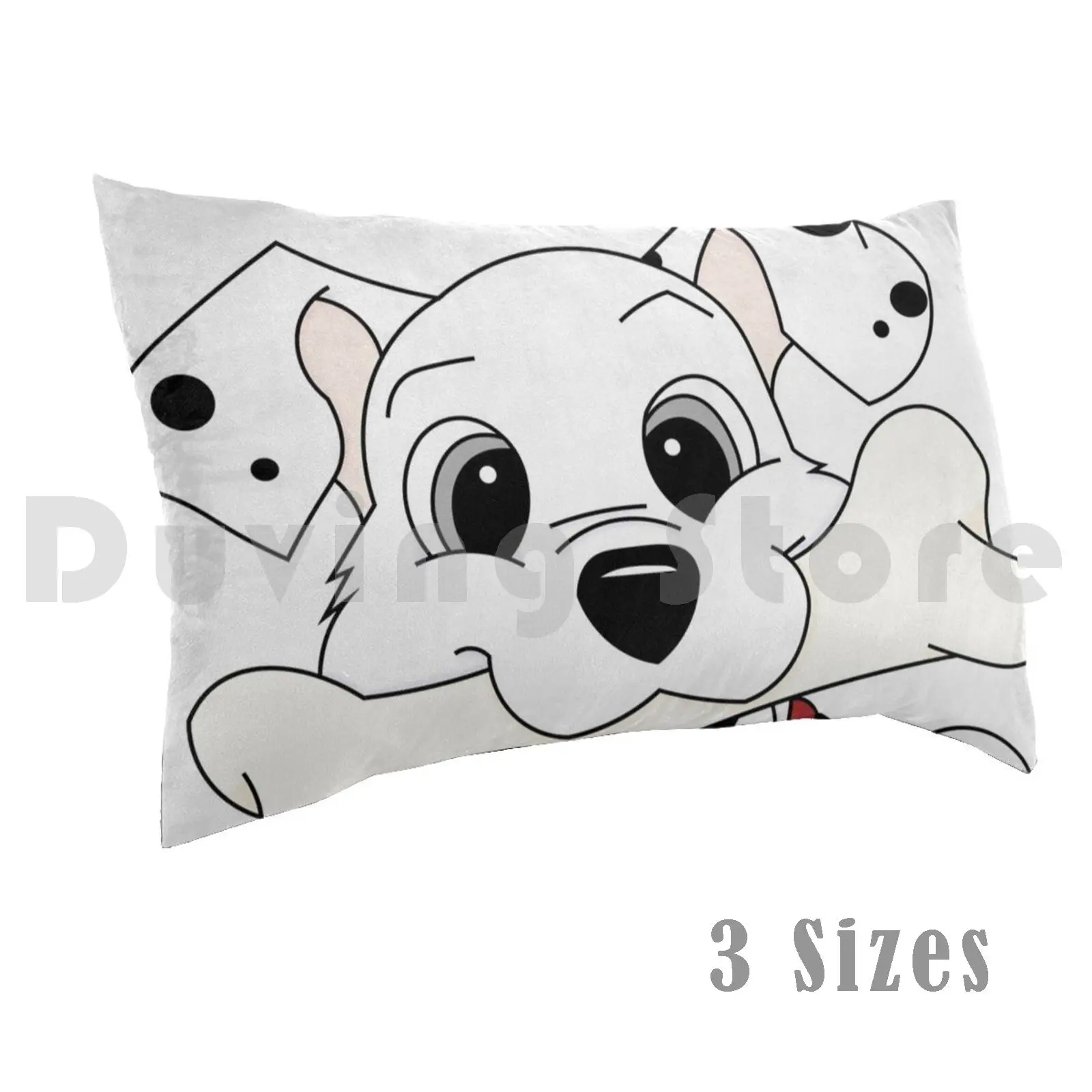 

Dalmatian Pillow Case Printed 35x50 Dalmatian Dog Spotty Spot Bone Happy Puppy