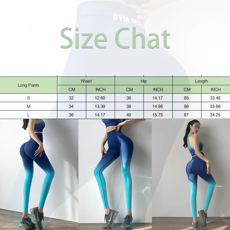 

Push Up Leggings Gradient Fitness High Waist Leggings Women Booty Lifting Workout Gym Pants Women Clothing Breathable Sport