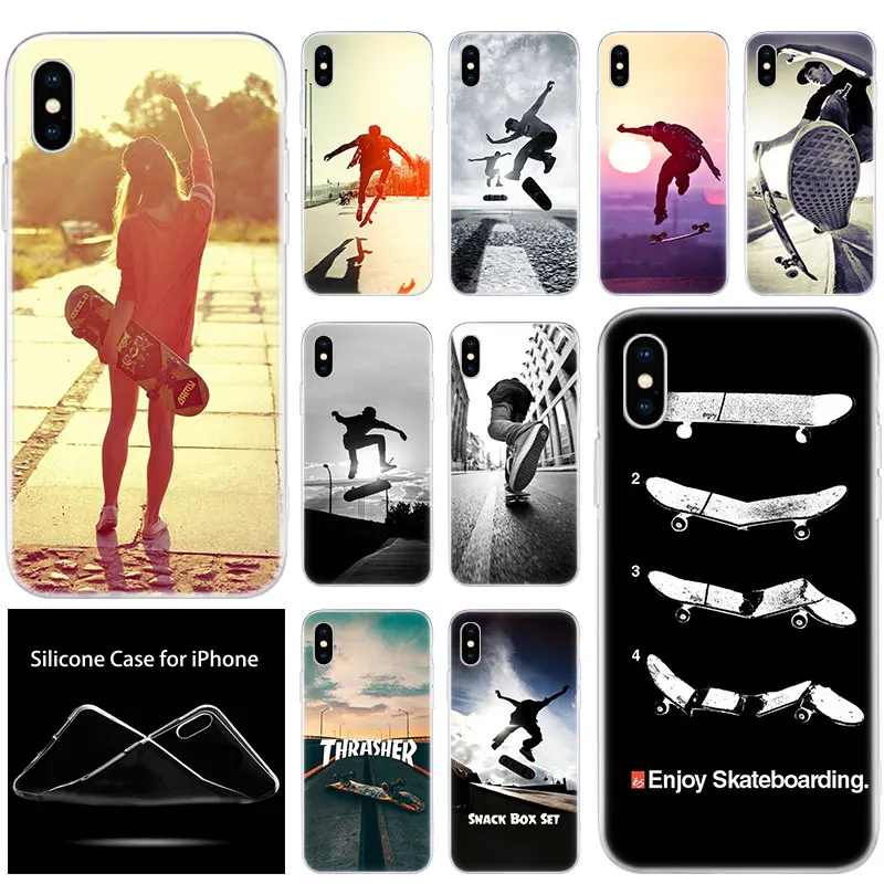 Роскошный мягкий силиконовый чехол для телефона скейтбординга Apple iPhone 11 Pro XS Max X XR