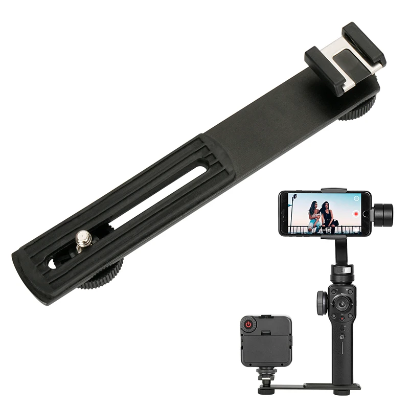

Металлическая пластина для холодного башмака, универсальная для IPhone Zhiyun Smooth 4/Smooth Q Gimbal, светодиодная подсветка, вспышка для микрофона