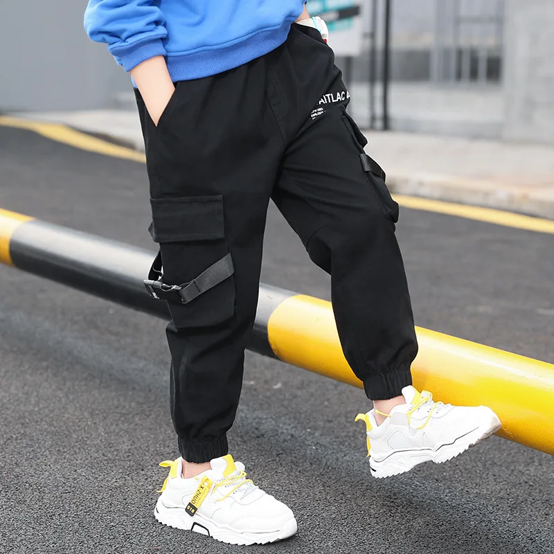 Лидер продаж брюки для мальчиков 4 13 лет штаны с несколькими карманами детские