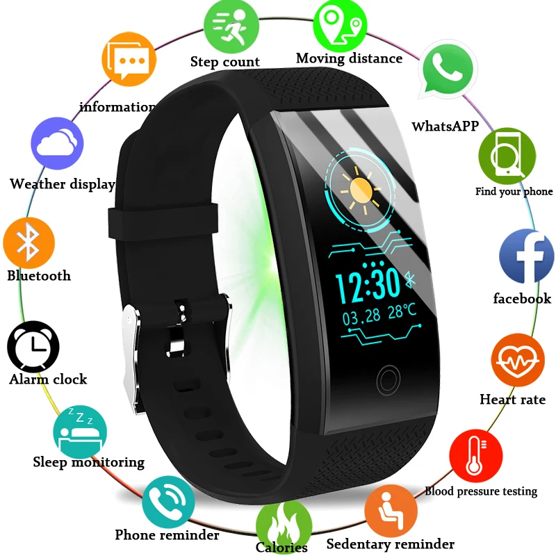 

2020 New Men Women Smart Watch Health Monitor Heart rate/Blood Pressure/Pedometer Bluetooth Waterproof Sports Bracelet
