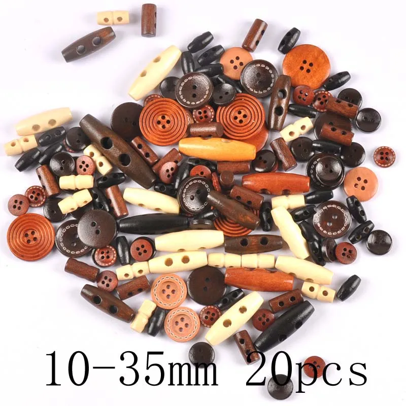 mt1894-20pcs Смешанные старинные картины деревянные декоративные пуговицы для пришивания одежды Скрапбукинг ремесла домашний декор 30 шт 15-35 мм MT1893 - Цвет: mt1894-20pcs