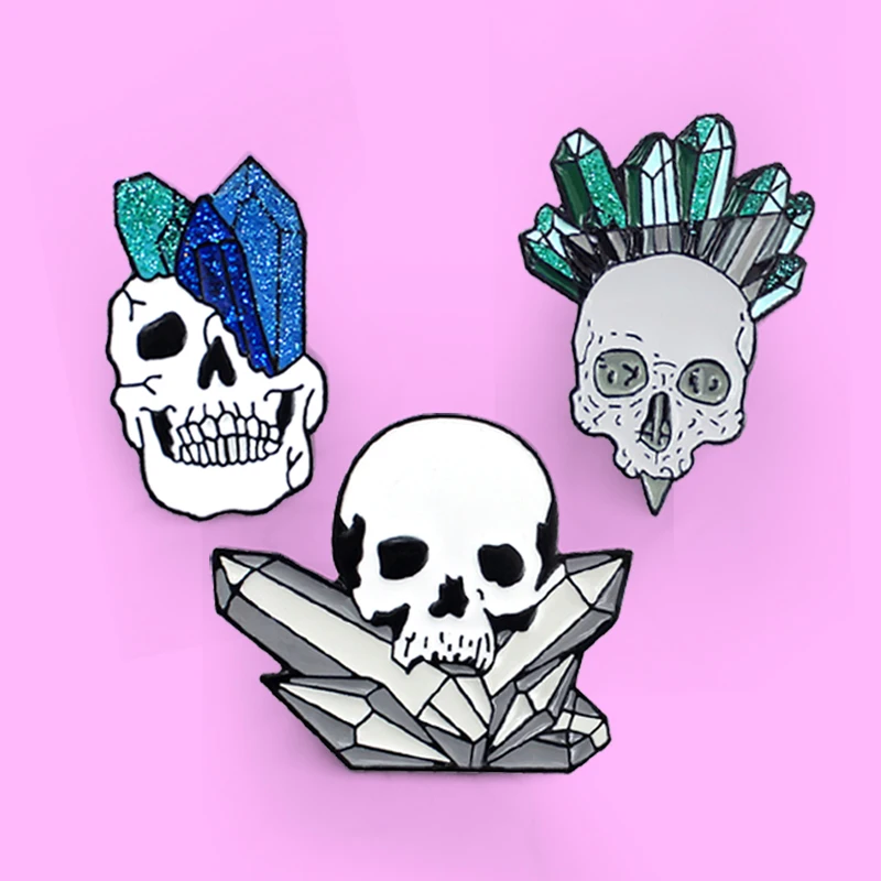Мужская/Женская Брошь в виде черепа на Хэллоуин|Броши| |
