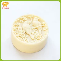 lxyy mould flowers and birds baking cake chocolate silicone molds handmade soap candle round molds