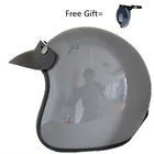 Мотоциклетный шлем, Открытый мотоциклетный шлем, винтажный пилот, Cafe Racer Etro, круиз, глянцевый, черный