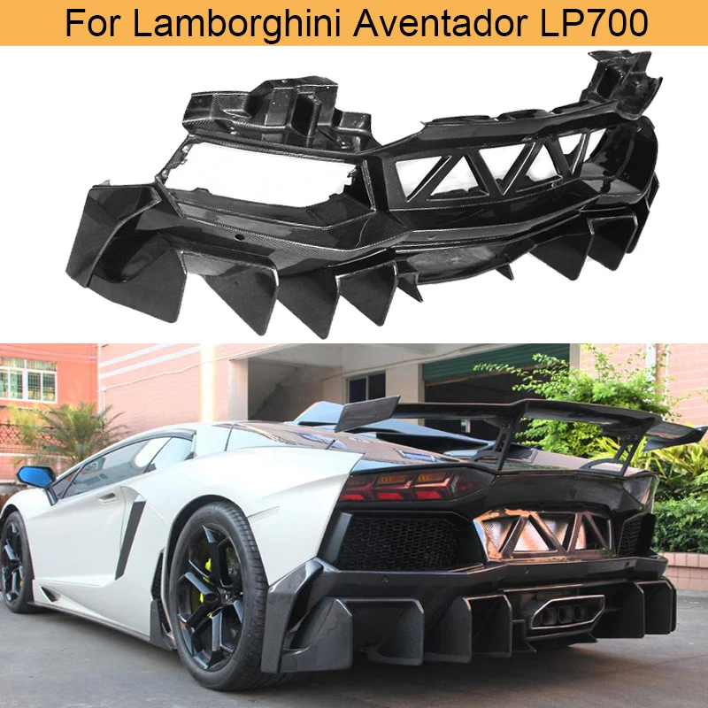 Углеродное волокно задний бампер диффузор спойлер чехол для Lamborghini Aventador LP700 4