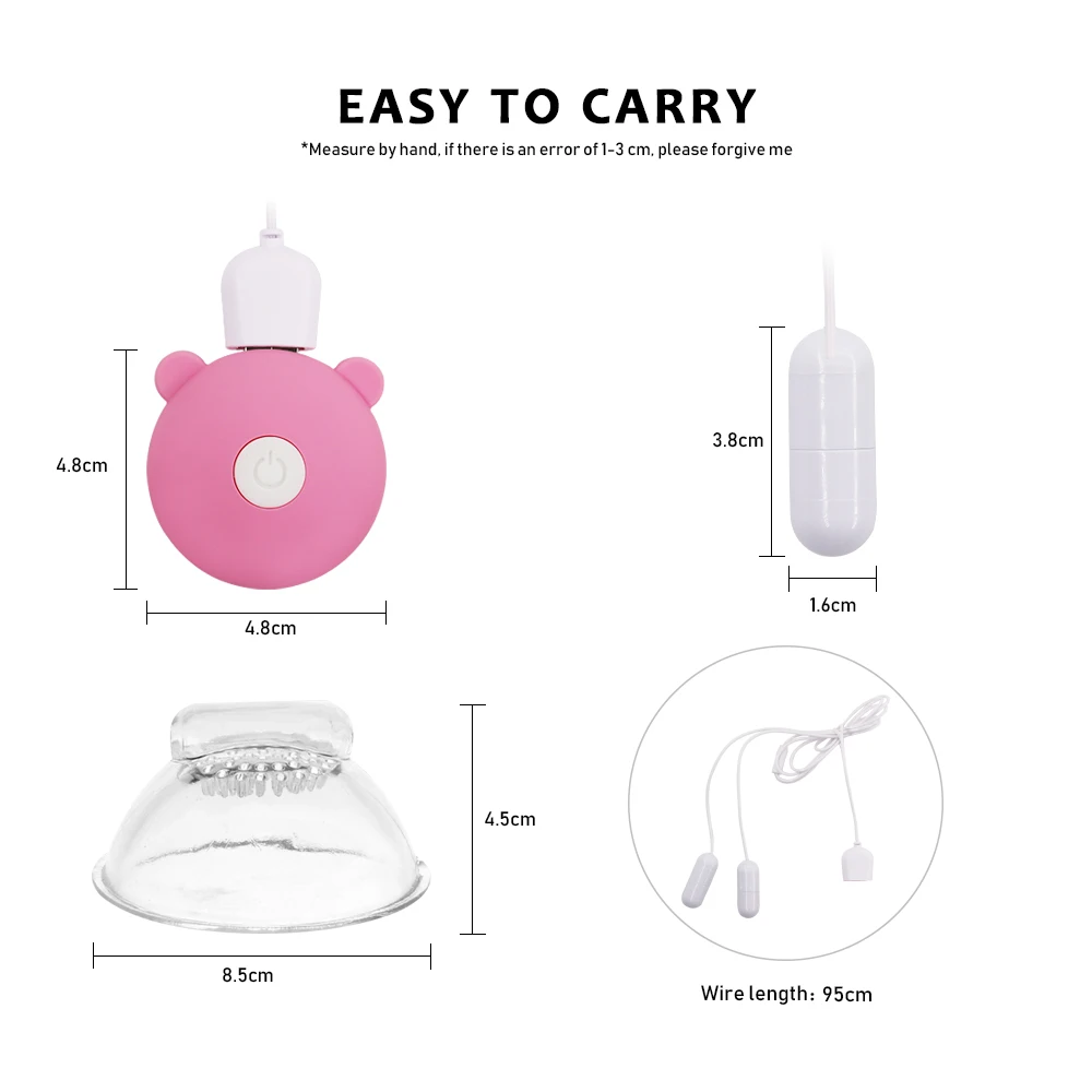 EXVOID Breast Massager Nipple Sucker Vibrator Clitoris Stimulator Sex Toys for Women USB Recharge Pump Enlarge | Красота и здоровье