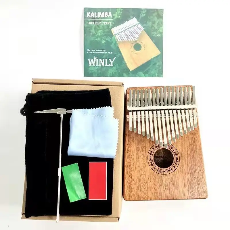 

17 Keys Kalimba Thumb Piano Made By Single Board High-Quality Wood Mahogany Body Musical Instrument Accessories