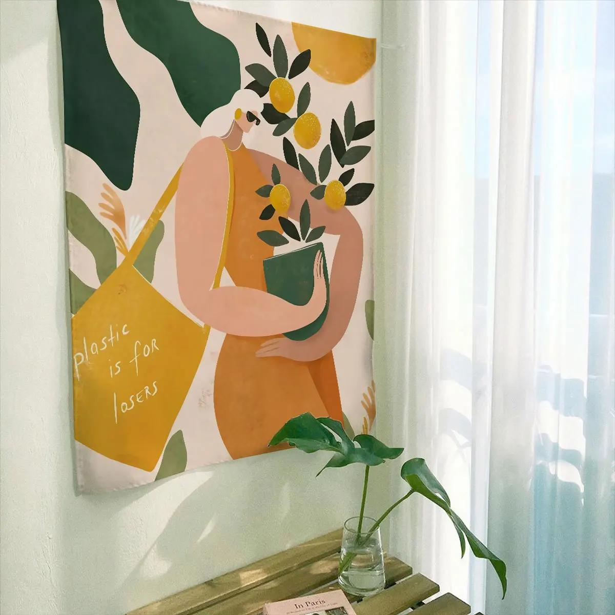 

Summer Leaf Tapestry Wall Hanging Tropical Palm Leaves Plants Wall Decor Animal Tapestries Beach Wall Tapestry Backdrop Carpet
