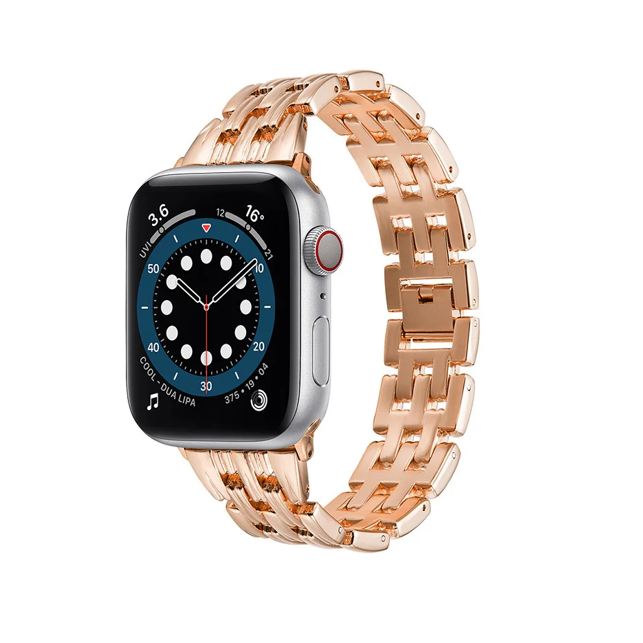 Ремешок металлический из нержавеющей стали для Apple Watch Band 44 мм 42 38 40 сменный