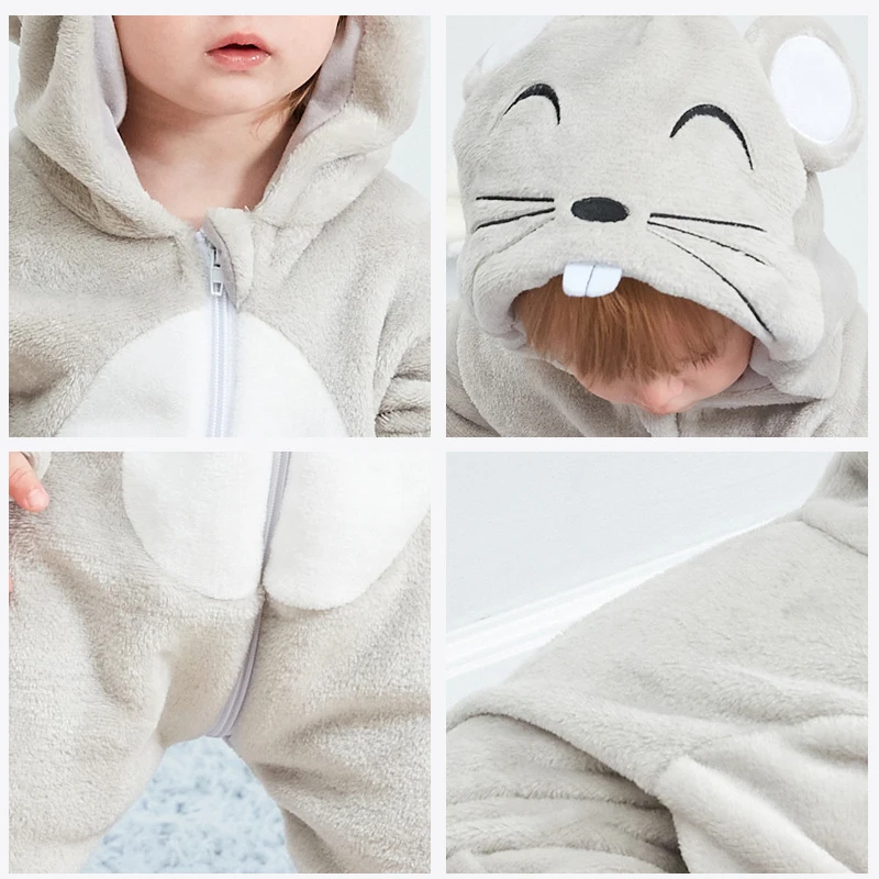 

Cute Cartoon Flannel Baby Rompers Stitch Rabbit Panda Pajamas Cotton Baby Boy Girls Animal Costume Baby Jumpsuit Kigurumi Outfit
