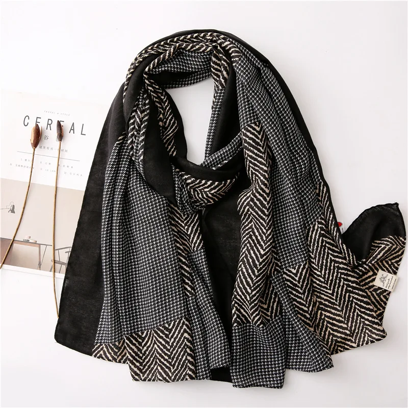 

New 2020 Brand Cotton Women Print Scarf Bandana Hijab Foulard Scarves Cachecol Pashmina Long Poncho Femme Shawl Bandanas