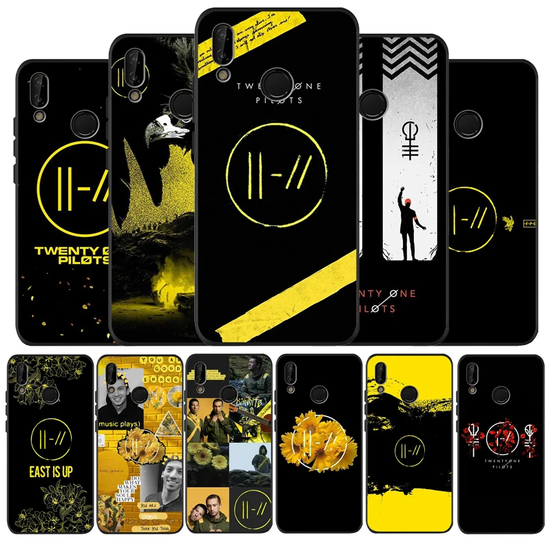 Черный силиконовый мягкий чехол Twenty One Pilots для телефона Huawei 40 30 20 10 9 Lite Pro P smart 2019 Y6