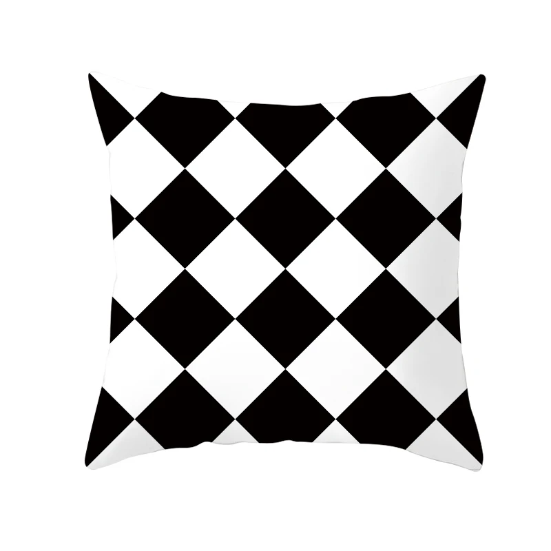 Black and white diamond pillow case home decor 45*45 cm cushion cover microfiber soft comfort holiday gift | Дом и сад
