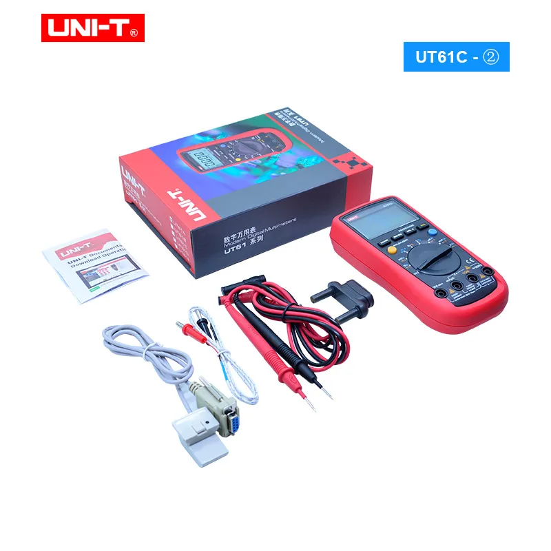 UNI-T UT61A UT61B UT61C UT61D UT61E Цифровой мультиметр True Rms AC DC измеритель CD-диск с программным