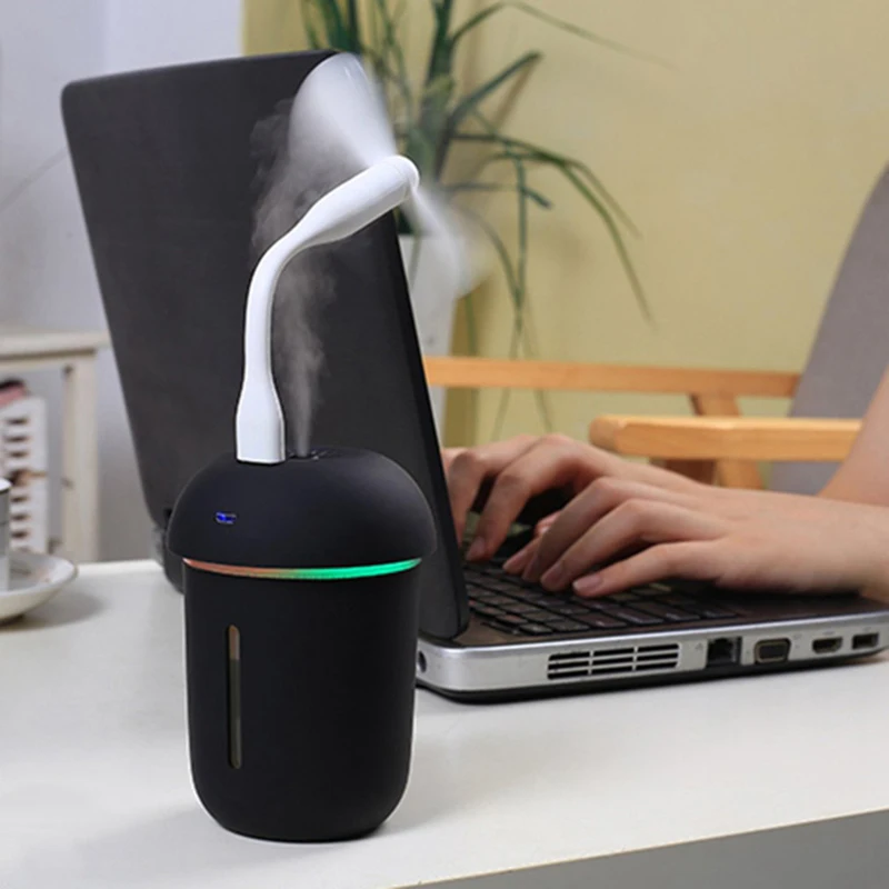 

ELOOLE Mushroom Air Humidifier 200ML USB Charging Essential Oil Diffuser Aromatherapy Mist Maker With Fan For Home Car