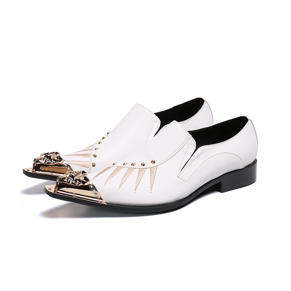 

Hot Winter Slip on Men'S Shoes Steel toed Wedding Shoes Pointed toe High Quality Genuine Leather Dress Shoes Big Size 47