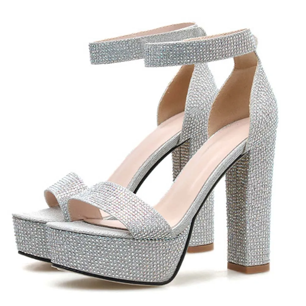 

SaraIris Solid Platform Hook Loop Gladiator Sandals Women High Heel Party Summer Sandals Ladies Shoes