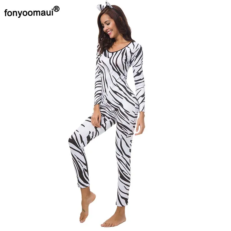 Карнавал Пурим на Хэллоуин Косплей полосатый комбинезон с животными Женский