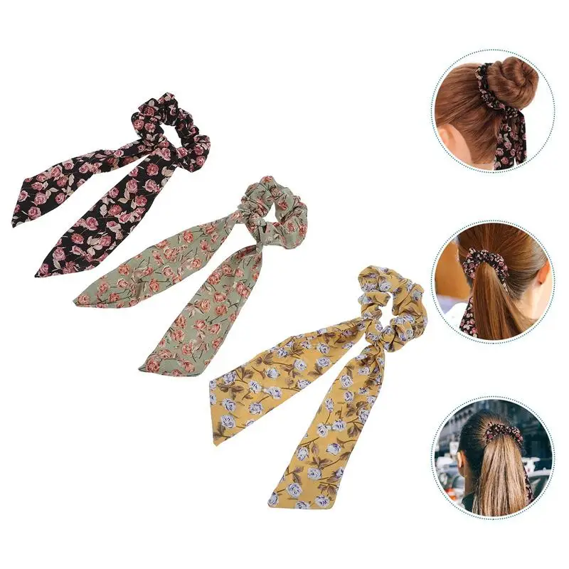 

3pcs Elastic Fashion Hair Scrunchies Hair Rope Hair Accessories Bobbles Hair Bands