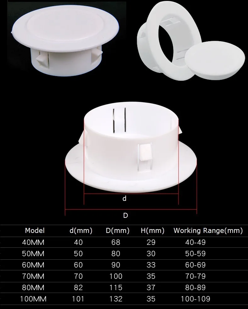 

4 шт./лот белая пластиковая крышка отверстия для кондиционера